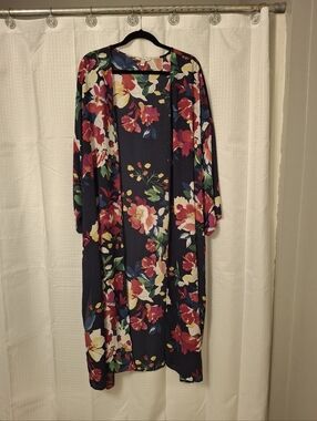 The Pioneer Woman Floral Navy Kimono Robe - Women's Sleepwear